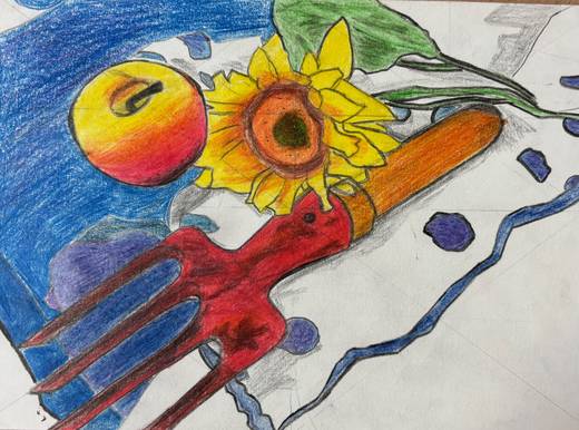 Pupil artwork — Clydebank High School, 2025, S3