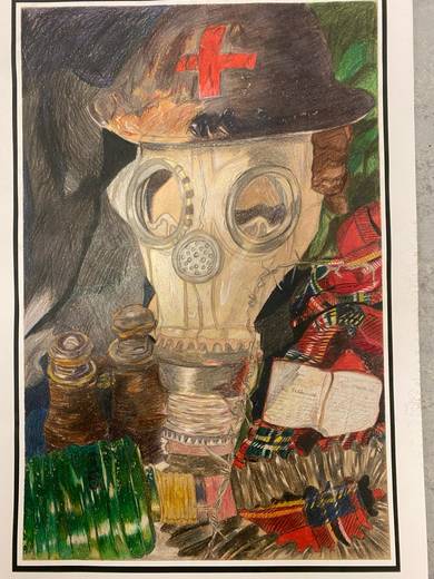 Pupil artwork — Vale of Leven Academy, 2025, S4